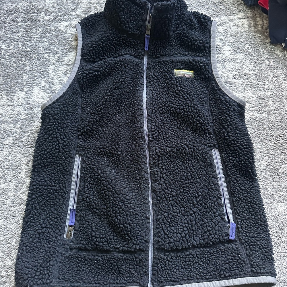 L.L.Bean Women's Black and Grey Gilet Vest